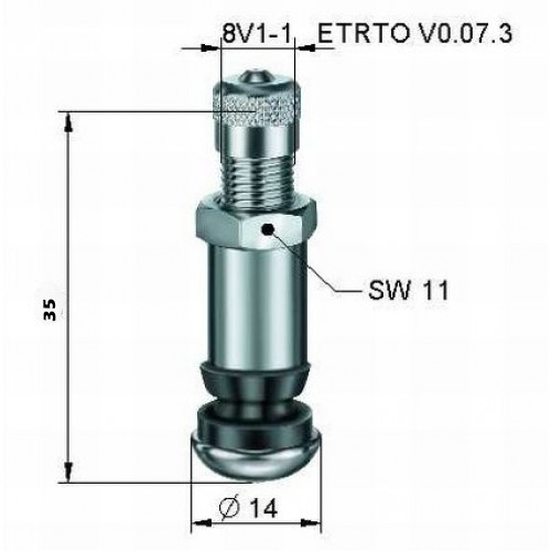 2 PCS 8.3 mm Narrow Valves Stem Clamp In Stainless steel Valve Stems - Bild 1 von 2