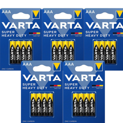 5 x Varta 4er Blister Super Heavy Duty 1,5 V R03 Superlife AAA Micro