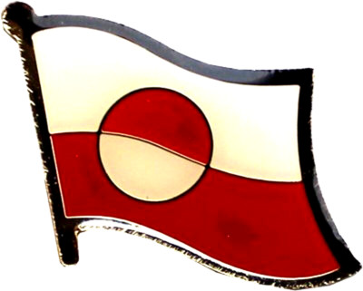 GREENLAND  HAT LAPEL FLAG PIN  - NEW