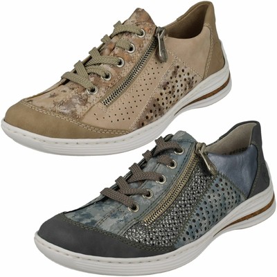 Ladies Rieker Casual Laser Detailed Trainers M35G6