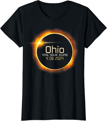 Total Solar Eclipse 2024 Ohio State Special Theme Ladies' Crewneck T-Shirt