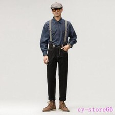 Overalls Men's Work Suspenders Braces Pants Casual Denim Jeans Bib Trousers nEW