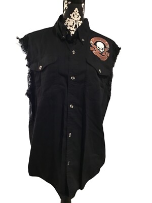 Hot Leathers Black Sleeveless Men s Lg. Shirt 2017 Arizona Bike Week Motorcycle