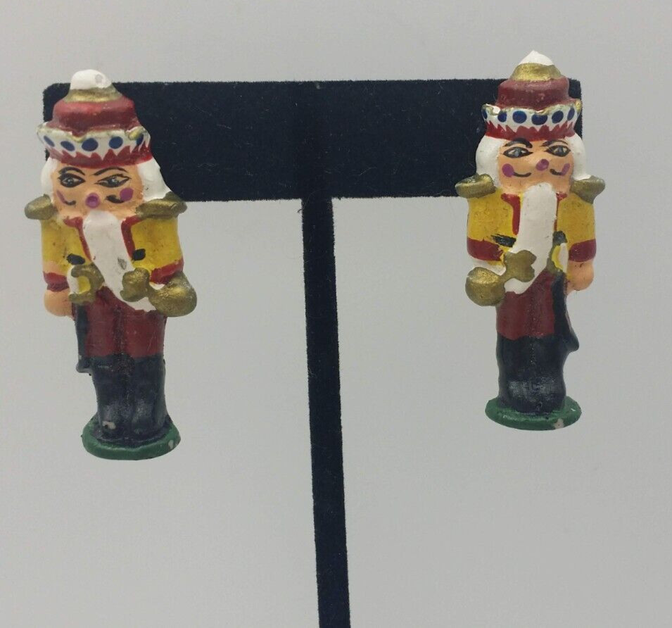 Earrings Pierced Post Nutcracker - image 1