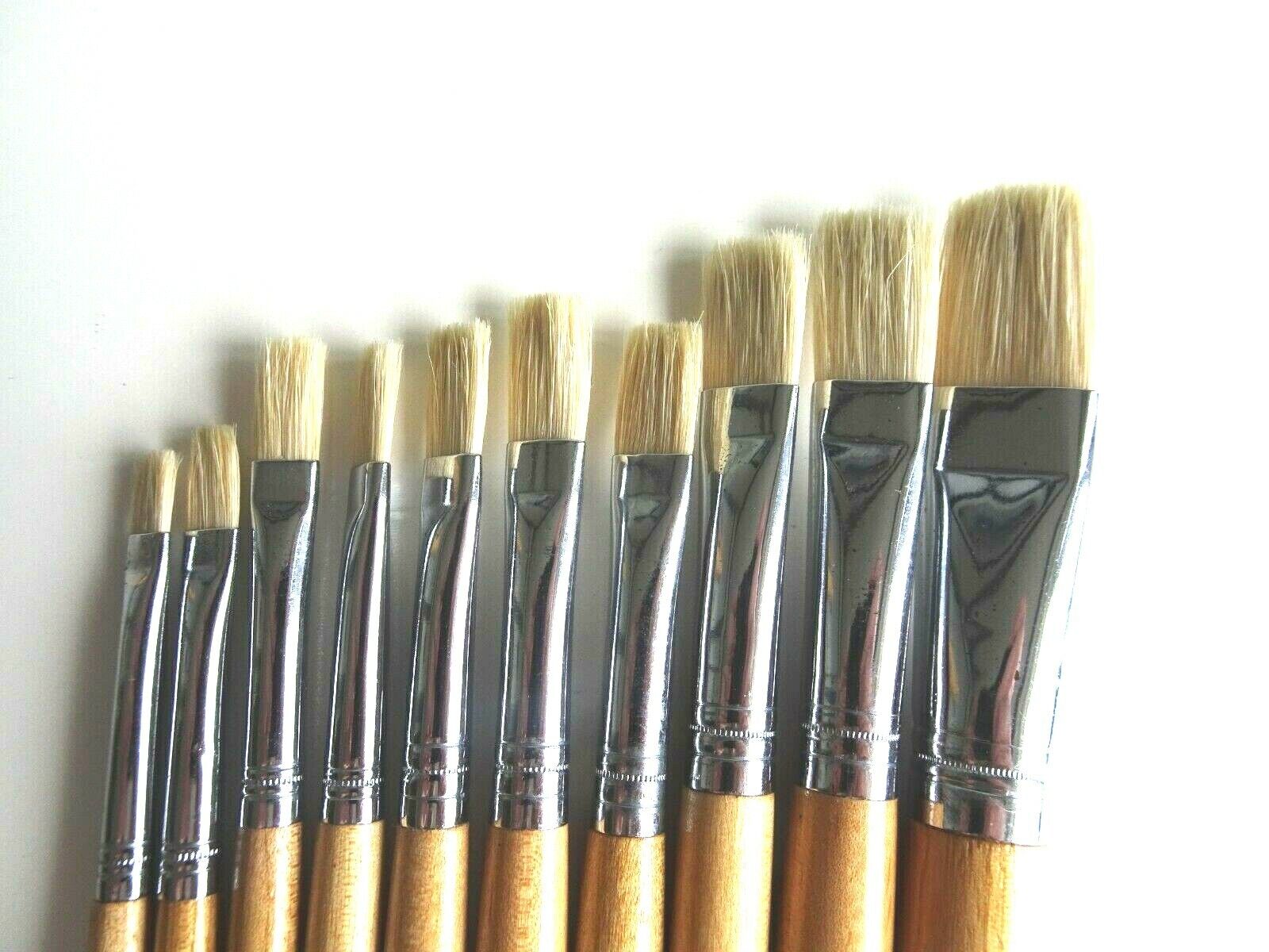Eterna 579 Pure Bristles Flat Artist Art Brushes