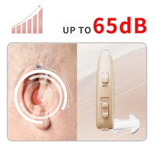 JINGHAO Hearing Aid For Severe Loss Digital 65/132 dB BTE Rechargable Battery US