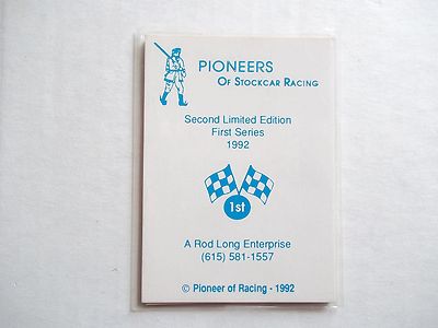 1992 Pioneer of Stockcar Racing Limited 2nd Set - Hall of Famer Tim Flock