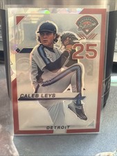 2025 Panini Prospect Edition Baseball - Caleb Leys Red Cracked Ice Prizm