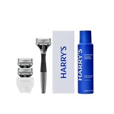Original Shaving Kit for Men - Razor Handle, 3 Razor Blade Refills, Foaming Shav