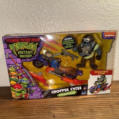 Teenage Mutant Ninja Turtles: Mutant Mayhem Chopper Cycle with Rocksteady NEW