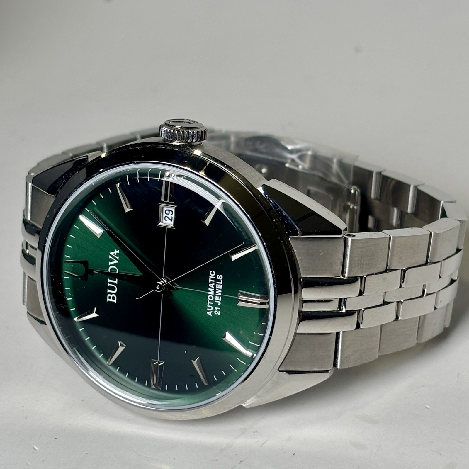 Bulova Sutton Automatic Emerald Green Sunburst St… - image 2