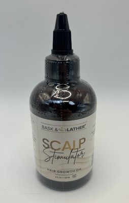 Bask & Lather Scalp Stimulator Hair Growth Oil, Cold Pressed Mint and Rosemary