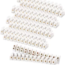 Weewooday 10 Terminal Block Set 12-Position 380V White