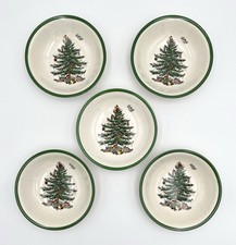 Spode Christmas Tree Bowls   Set of 5   4 China  1 England Backstamp