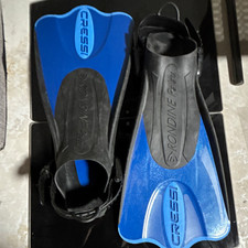 Cressi Rondine Water Sport Open Heel Adjustable Strap Fins Blue/Black