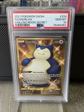 Snorlax (Secret) 224/198 Swsh06: Sword & Shield - Chilling Reign Holo on eBay