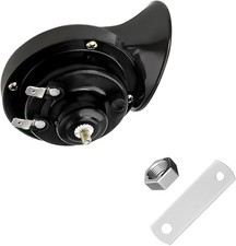 Loud Car Horn, 12V Waterproof Snail Electric Horn, 303DB High Tone-Black-1 PCS