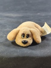 Vintage 1995 Pound Puppies Tan Brown Miniature Plush Mini Dog Collectible