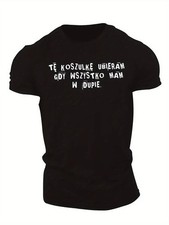 Men'S Casual Summer T-Shirt - I'm a Little Bit Crazy Funny Polish Quote, Olive