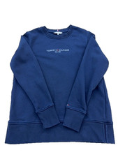 Tommy Hilfiger Men's Navy Crew Neck Sweatshirt Size M Logo