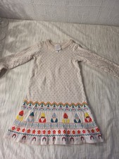 Hanna Andersson Sweater Dress Girls Sz 3T 90 cm Holiday Gnome Fair Isle Cotton