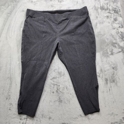 Old Navy Womens 4X Dark Heathered Gray High Rise Pull On Pixie Skinny Zip Hems