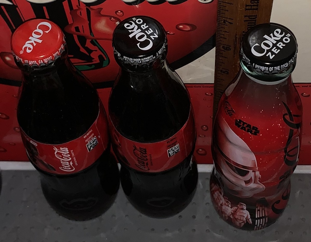 2025 COCA COLA X STAR WARS K2SO COKE ZERO BB8 & STORMTROOPER GLASS