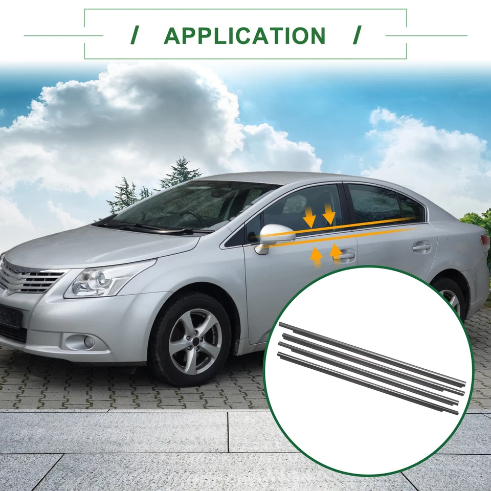 Paquete de 4 sellos de ventana para coche Toyota Camry 1997-2001 7572033040 Foto 3 de 4