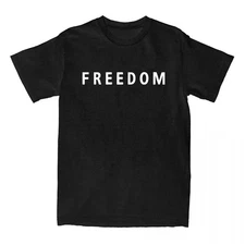 Freedom T-Shirt Unisex USA Cotton Casual Streetwear for Men Women Tops