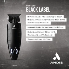 Andis Black Label Special Edition Trimmer GTX-EXO w M-Force Brand New 561862 