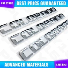 3D Chrome Side Door Letter Emblems For Chevrolet Colorado Truck Nameplate Badges