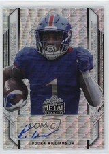 2021 Leaf Metal Draft Portrait Silver Wave /75 Pooka Williams Jr Auto 6o3