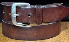 VTG Outdoor Jean Gear Thick Brown Italian Full Grain Leather Belt Sz38 1.5  Wide