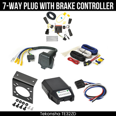 Tekonsha 7-Way Trailer Wiring Harness Kit + Brake Control For 13-16 Ford Escape
