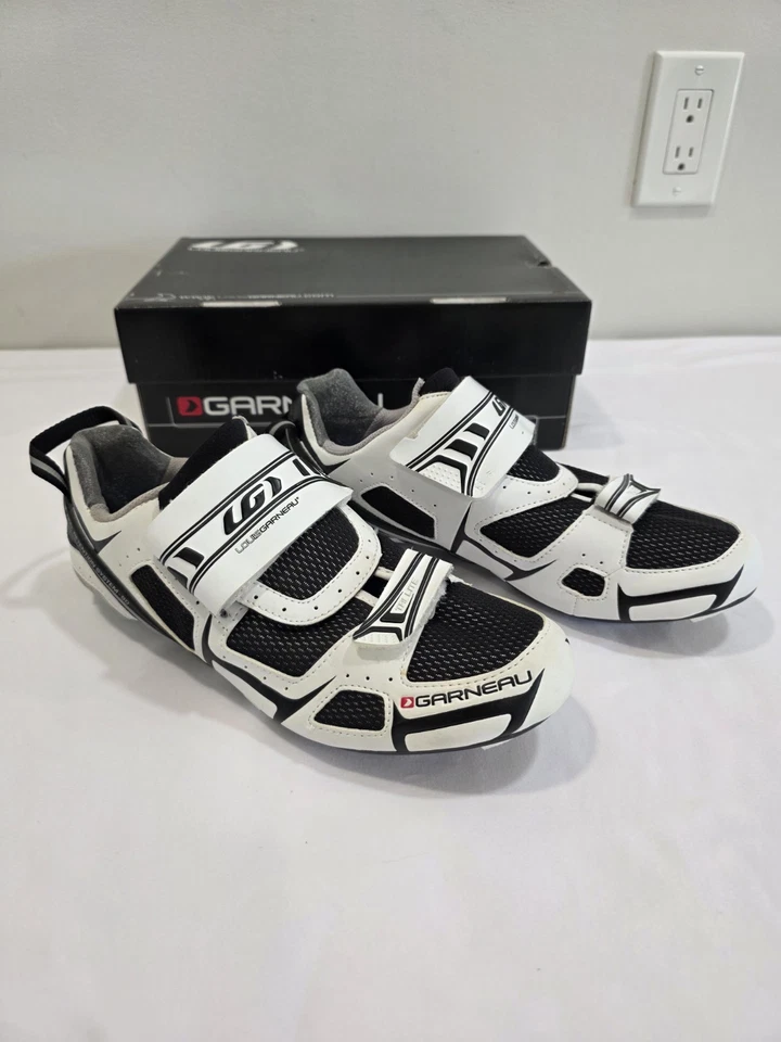 Zapato de ciclismo de carretera Louis Garneau Tri Lite blanco talla 40 unisex Foto 2 de 4