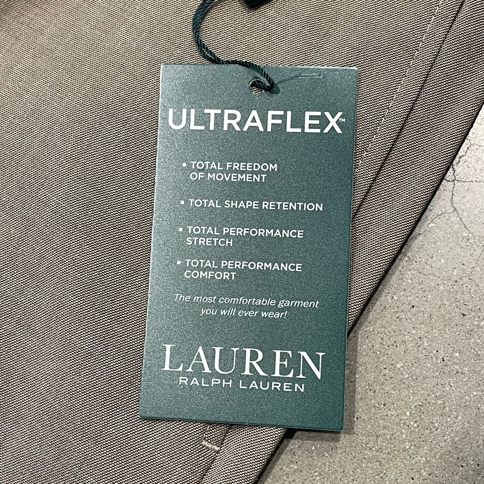 Lauren Ralph Lauren Dress Pants Mens 38x34 Tan Classic Fit UltraFlex thumbnail 9