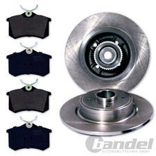 BREMSSCHEIBEN 249mm mit RADLAGER + BELÄGE HINTEN passend für PEUGEOT 307