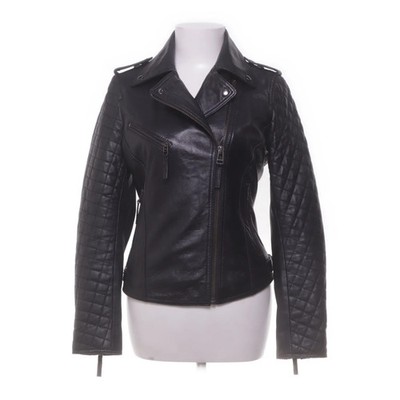 Memento Clothing, Bikerjacke, Damen, Größe: M, Schwarz, Leder, Einfarbig #zgn