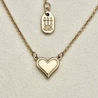 James Avery Solid 14K Yellow Gold Delicate Heart Necklace 15" - 17" Adjustable