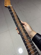 New Ebony fingerboard 22Fret Satin Roasting flame Maple Electric guitar Neck