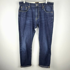 Civilianaire Mens 33x32 Slim Straight Jeans Blue Japanese Selvedge Denim USA