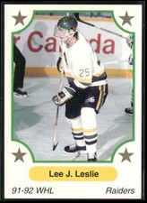 1991-92 7th Inning Sketch WHL #243 Lee J. Leslie