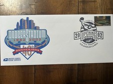 Los Angeles Dodgers 2002 Opening Day US Postal Service Stamped Cachet Envelope
