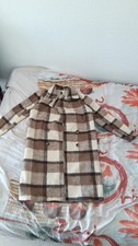 veste longue à carreaux , femme , taille L