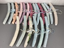 Vintage Padded Satin Lingerie Boudoir Clothes Hangers Colorful 19