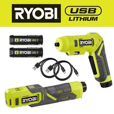 USB Lithium 2-Tool Combo Kit with Screwdriver, Inflator, (2) 2.0 Ah USB Lithium