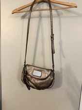 Marc by Marc Jacobs cowhide shoulder bag crossbody Metallic Silver Glamorous