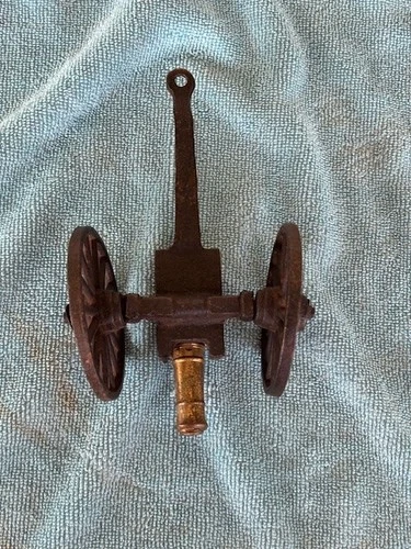 Vintage/Antique Miniature Cannon, Brass and Cast Metal Unsigned