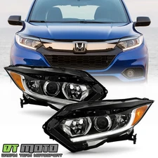 For 2019 -2022 Honda HR-V Halogen Type LED DRL Projector Headlights Headlamps