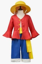 Kids Costume Anime Monkey D Luffy 4PC Sz 6/8 HTF In USA Hallowern Cosplay Theate